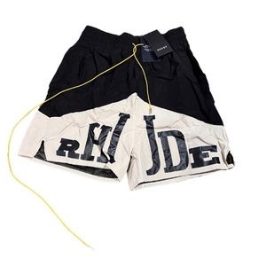 RHUDE Black & Tan Cupro Yatching Shorts Men’s Size M